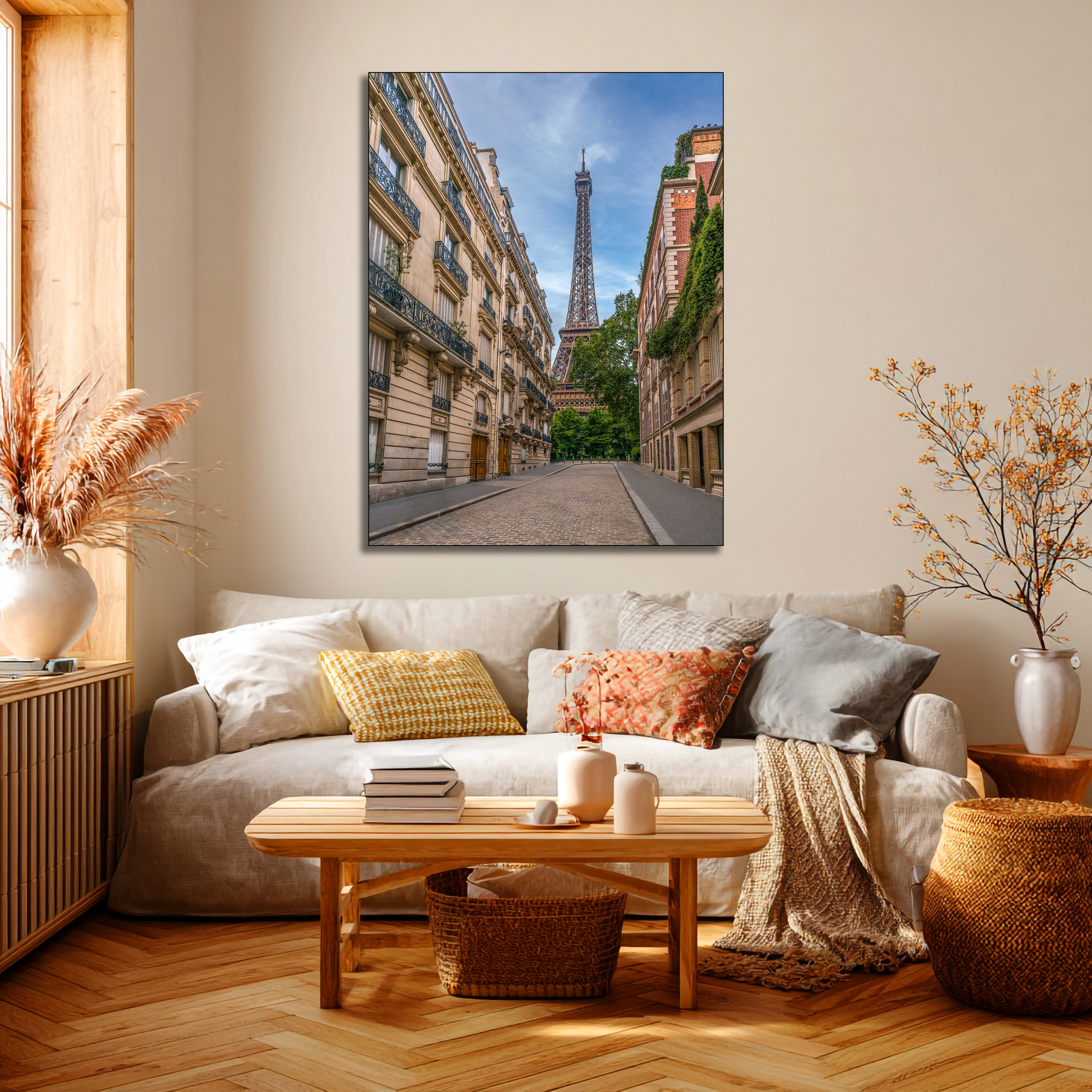 french architecture metal wall print
