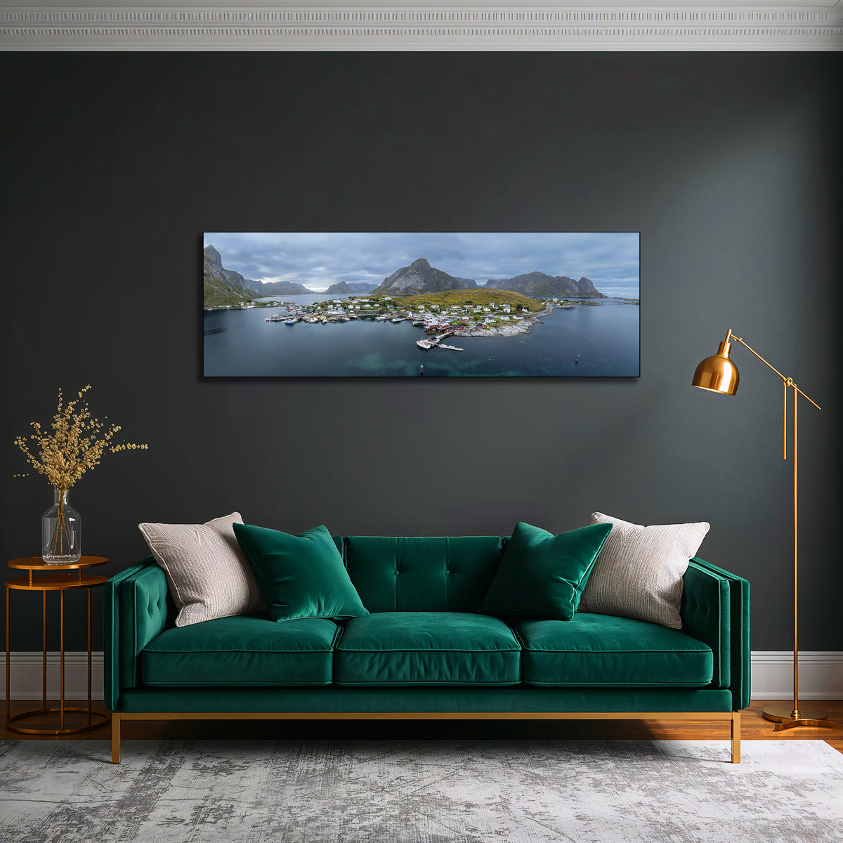 Reine Village Panorama Fine Art Print | Lofoten Islands Fine Art Canvas, Acrylic & Metal Prints
