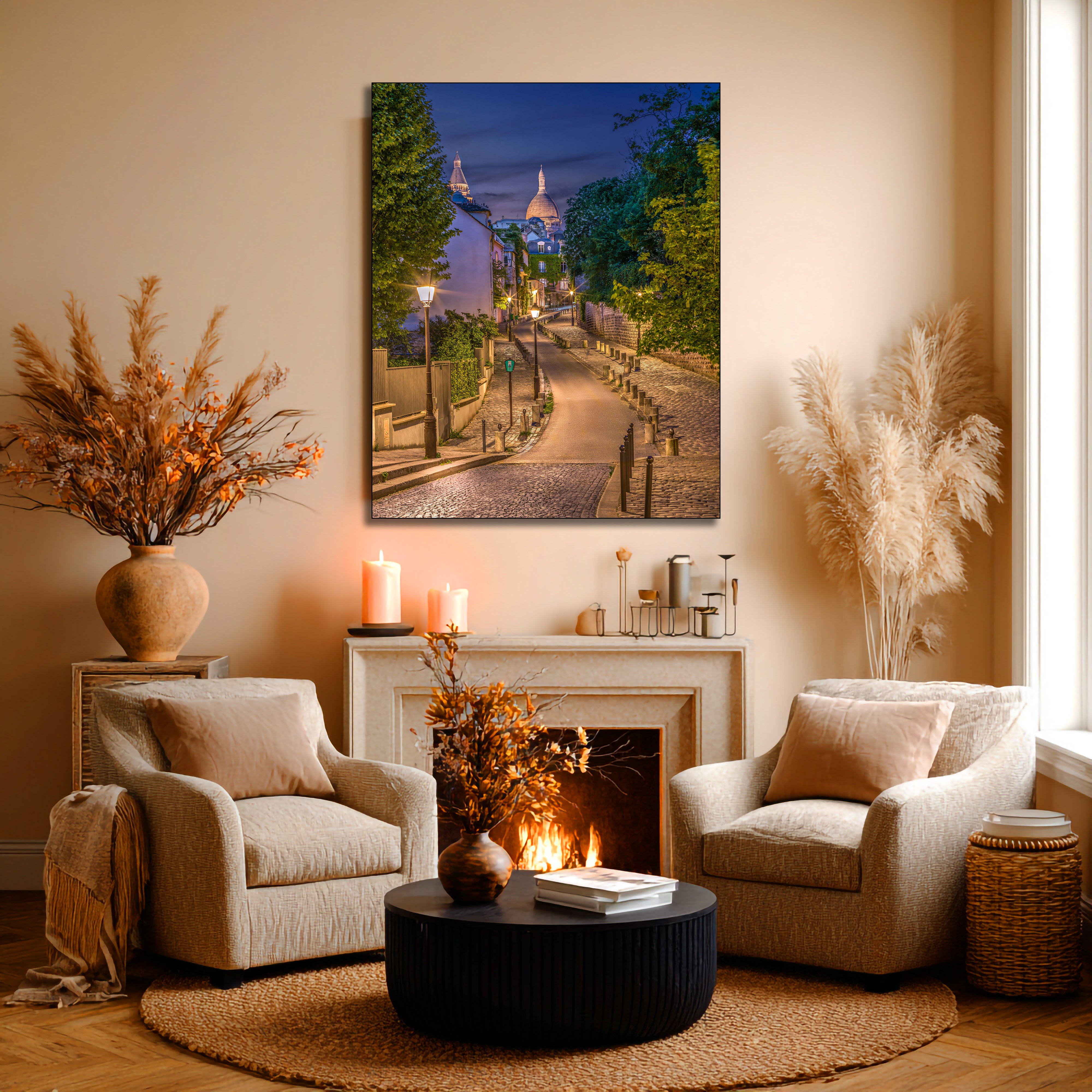 paris church acrylic artwork
