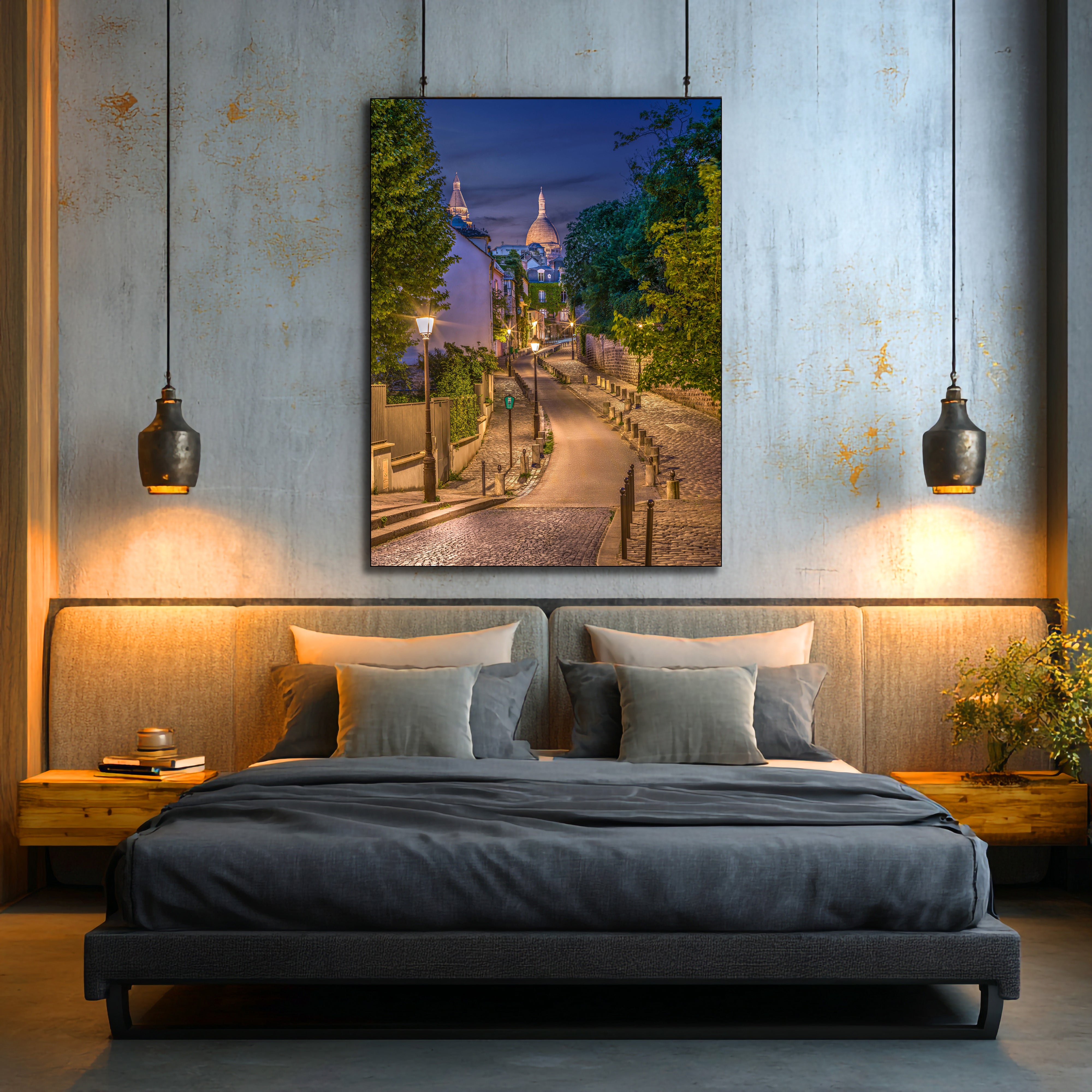 sacre coeur metal wall print
