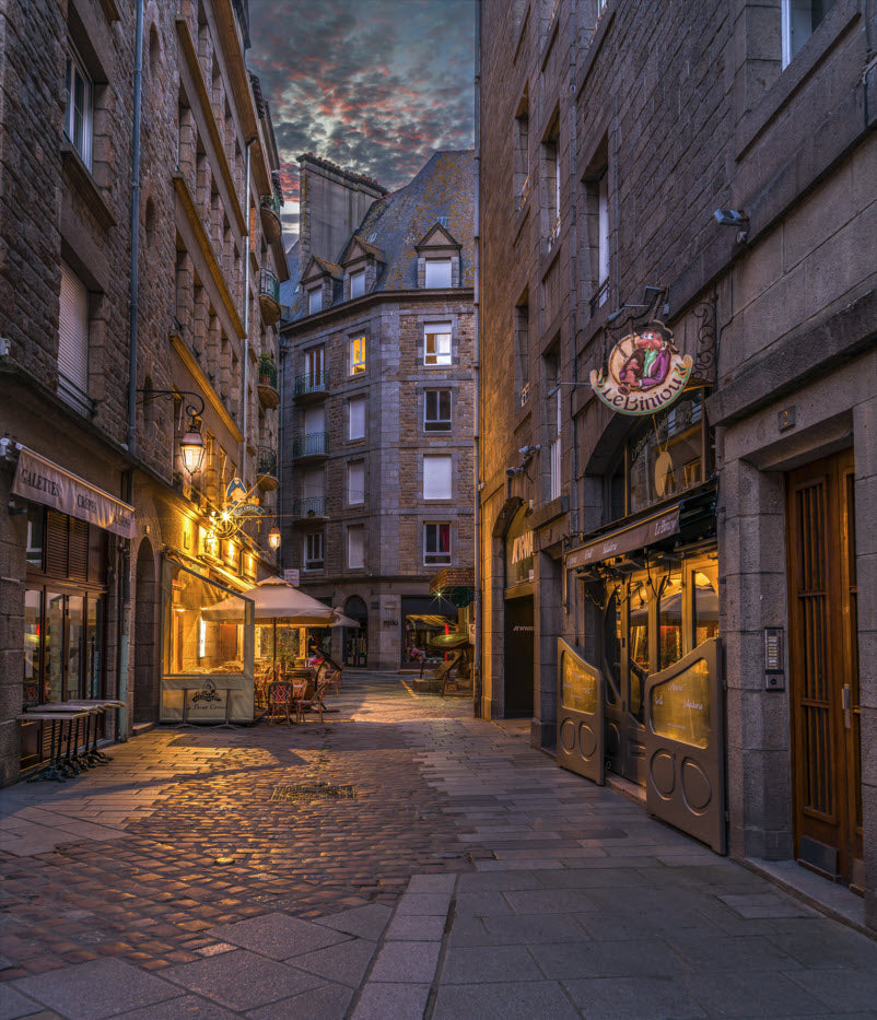 Saint-Malo Cafe France Wall Art