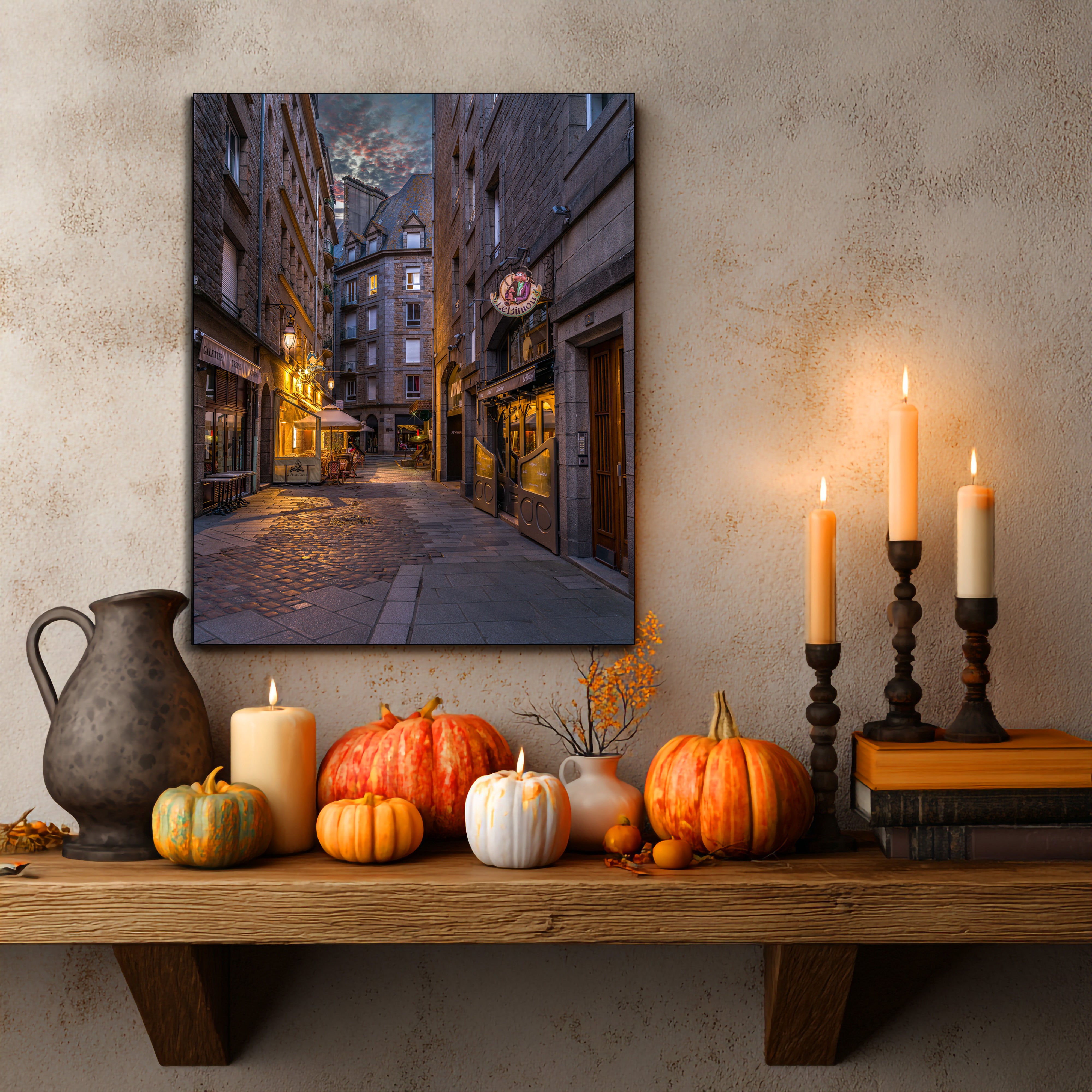 Saint Malo Cafe France Fine Art | Canvas, Acrylic, Metal