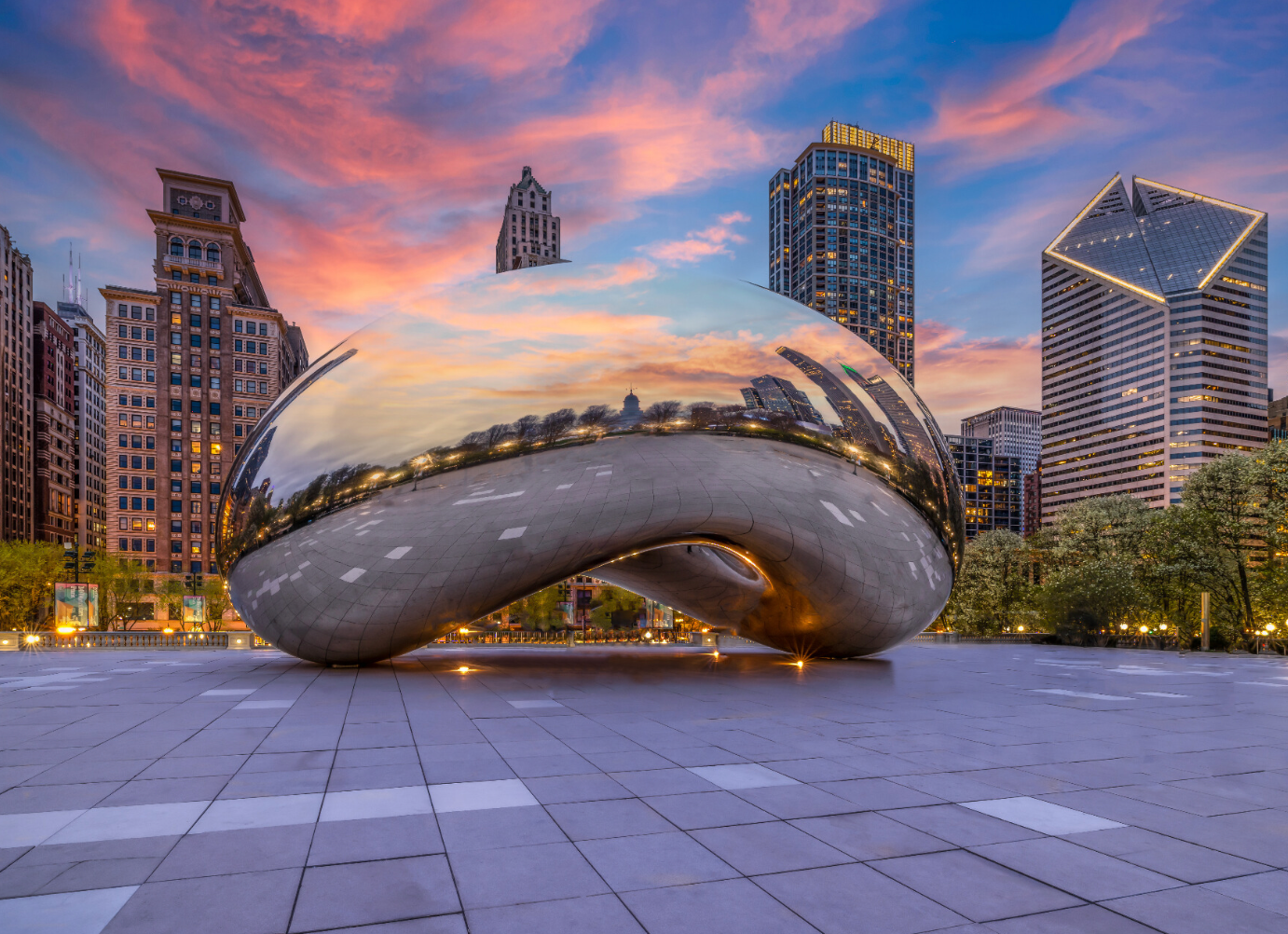 Cloud Gate (The Bean) – Chicago Skyline Reflection | Fine Art Photography Print