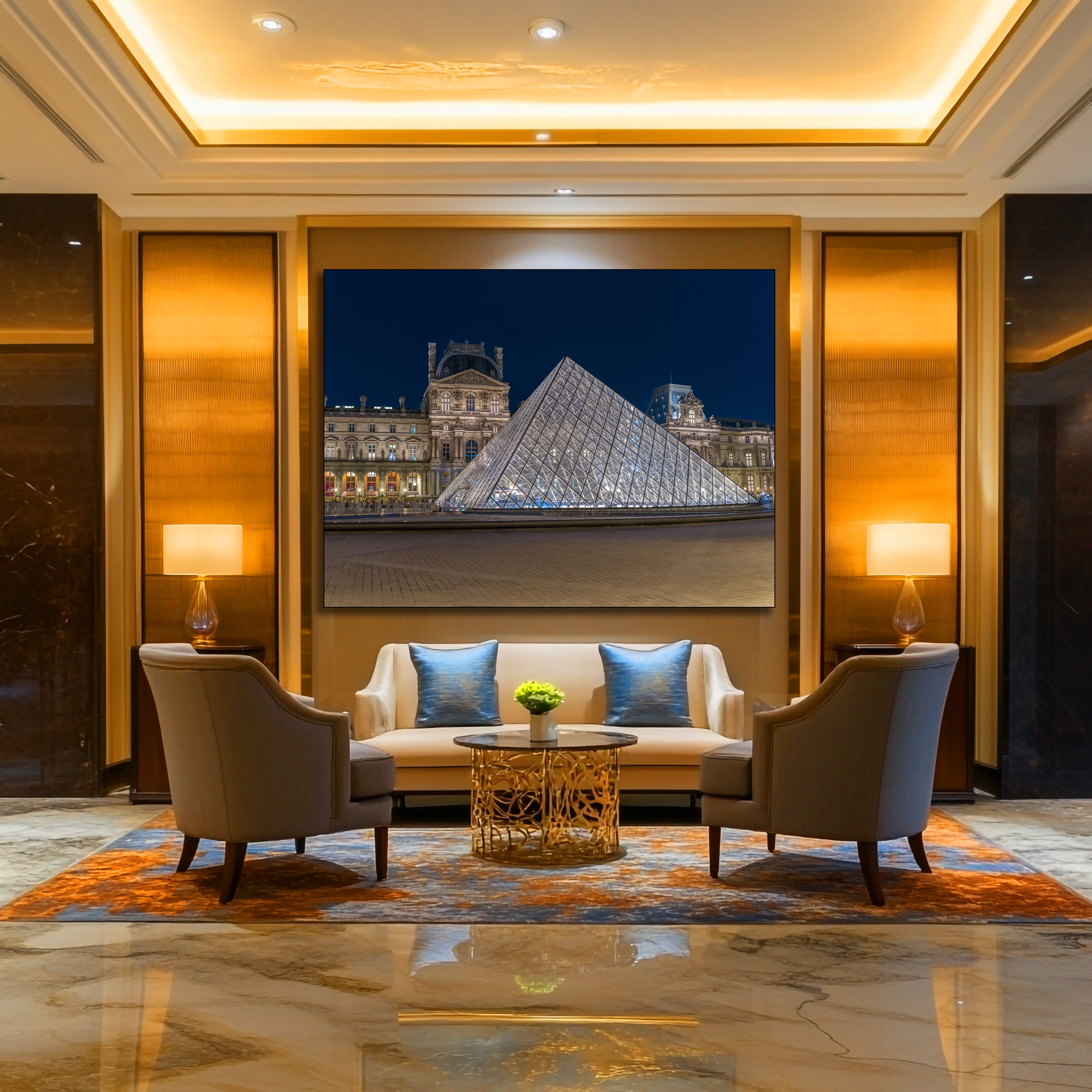 The Louvre Paris France fine art | Canvas, Acrylic, Metal