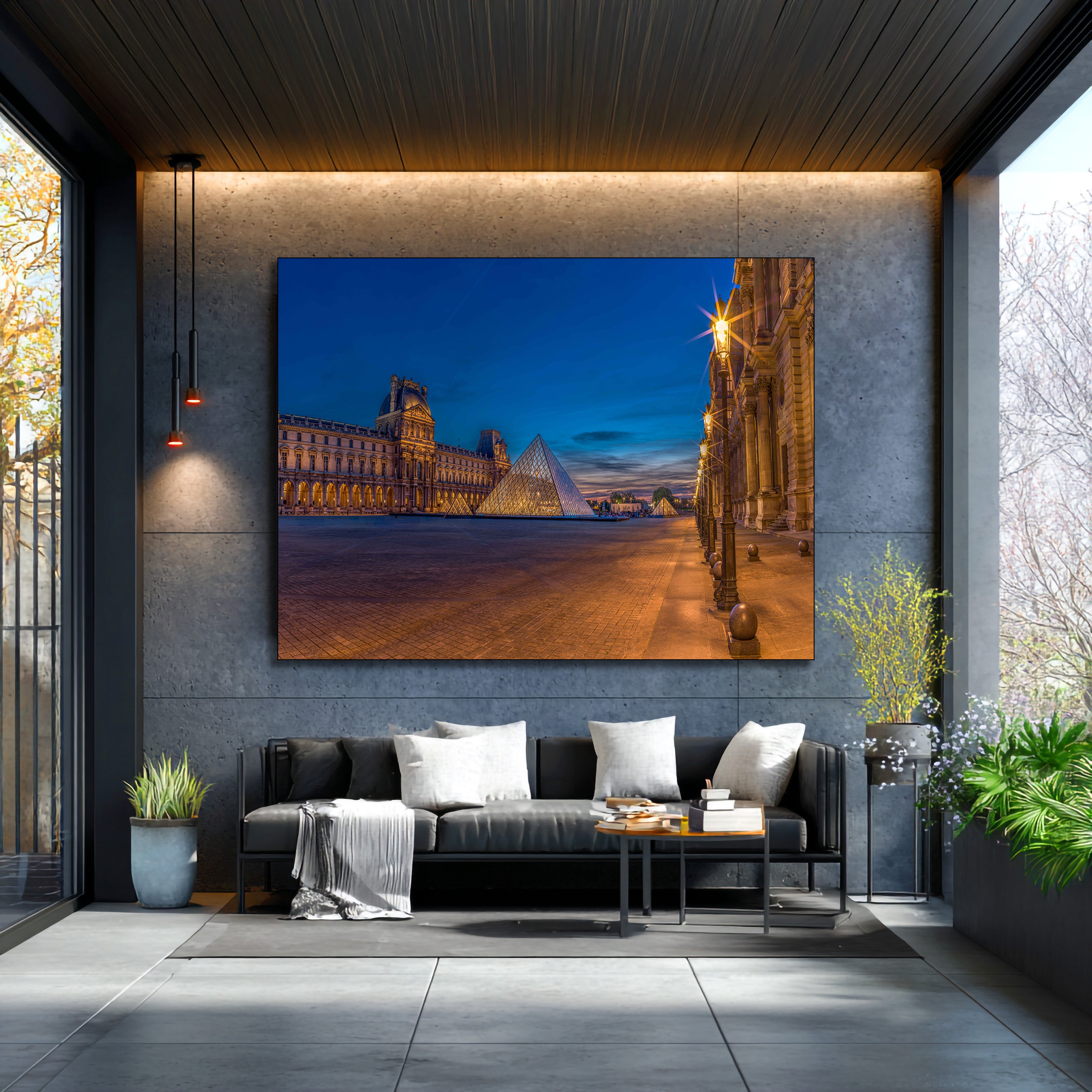 The Louvre Paris fine art | Canvas, Acrylic, Metal