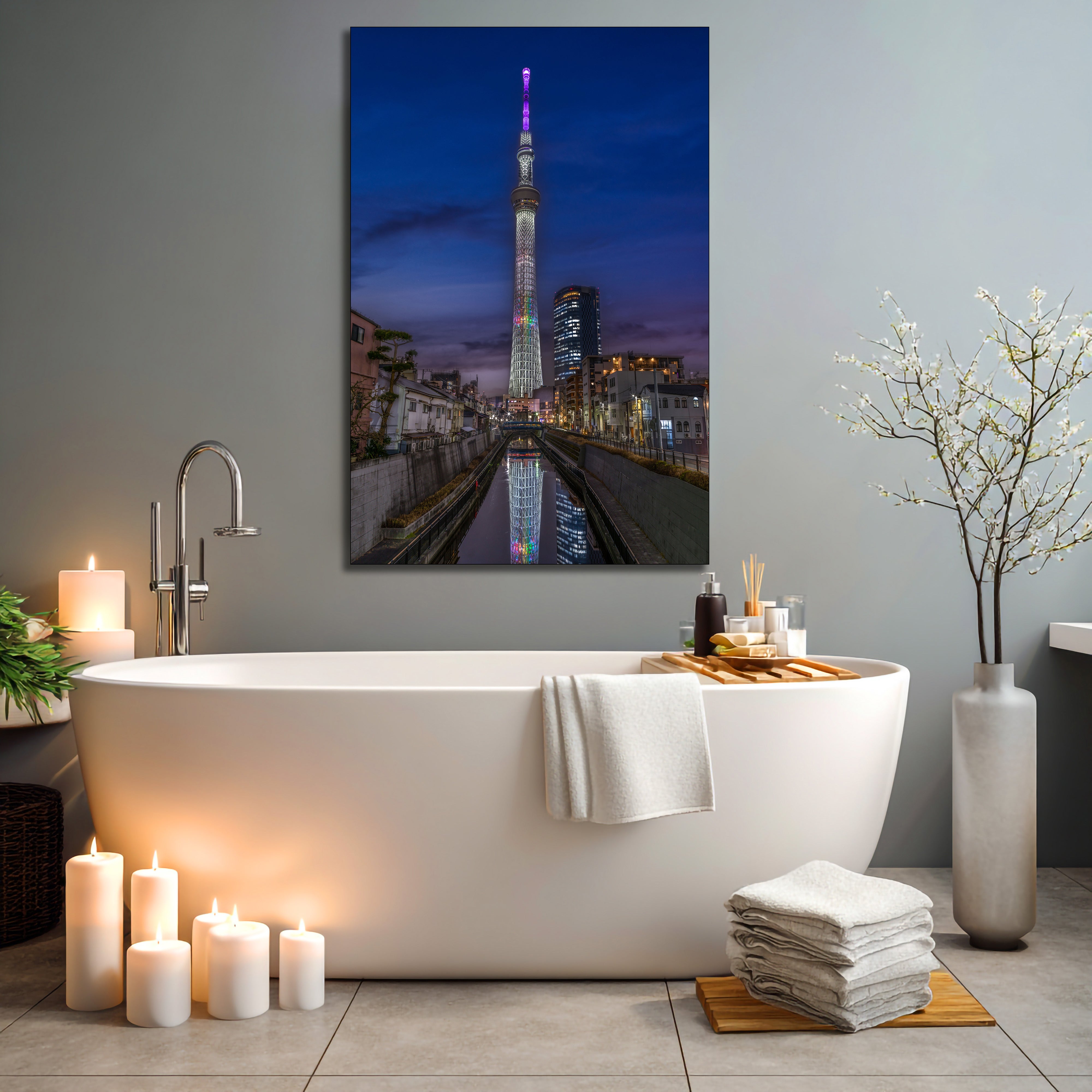 Jikken Bridge Tokyo Skytree Fine Art | Canvas, Acrylic, Metal