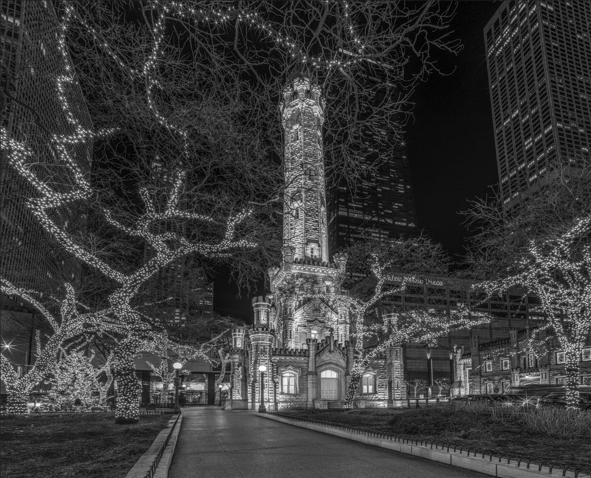 Chicago Water Tower B&W Fine Art Print – Historic Wall Decor