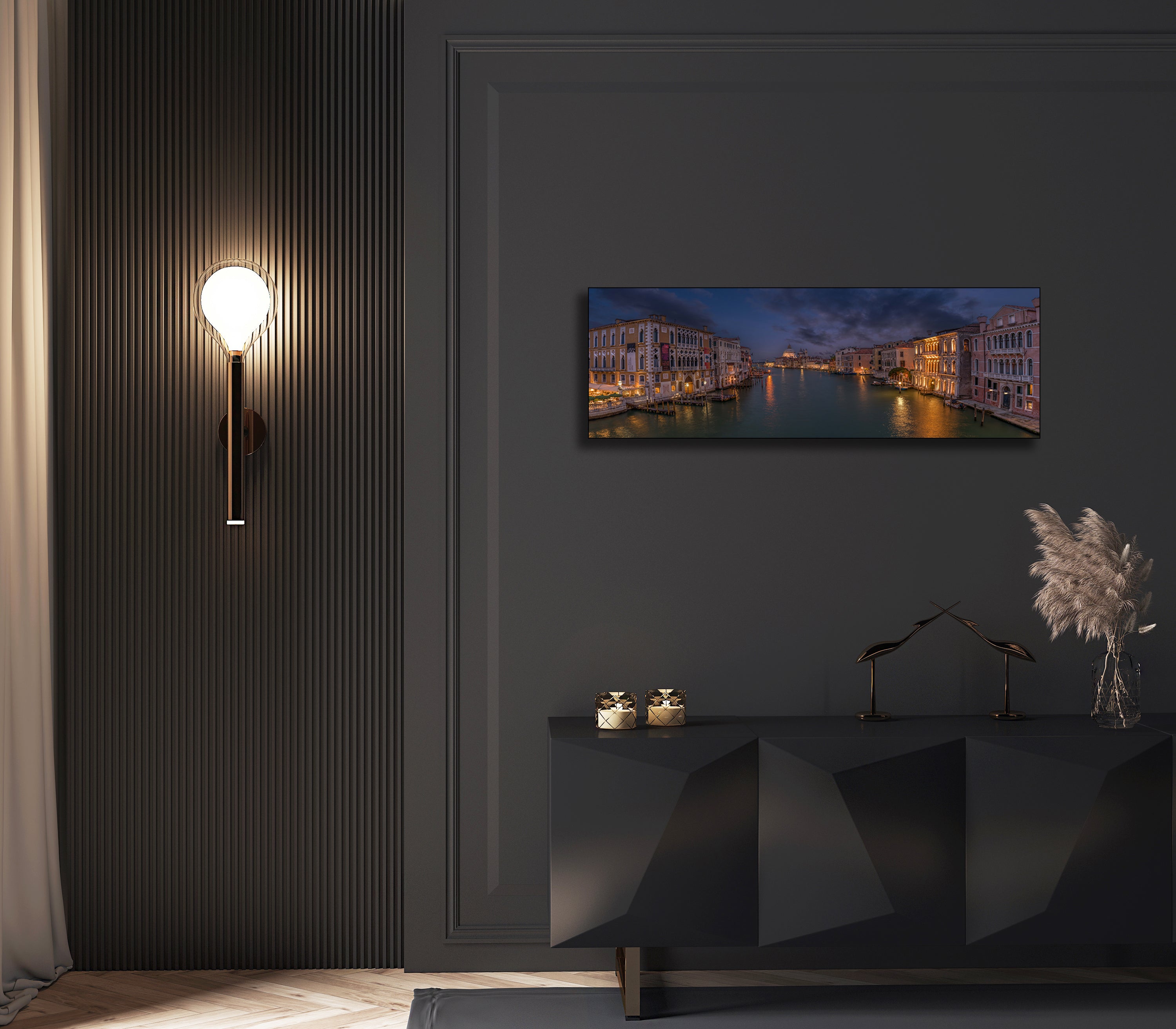 ponte dell’accademia metal wall print

