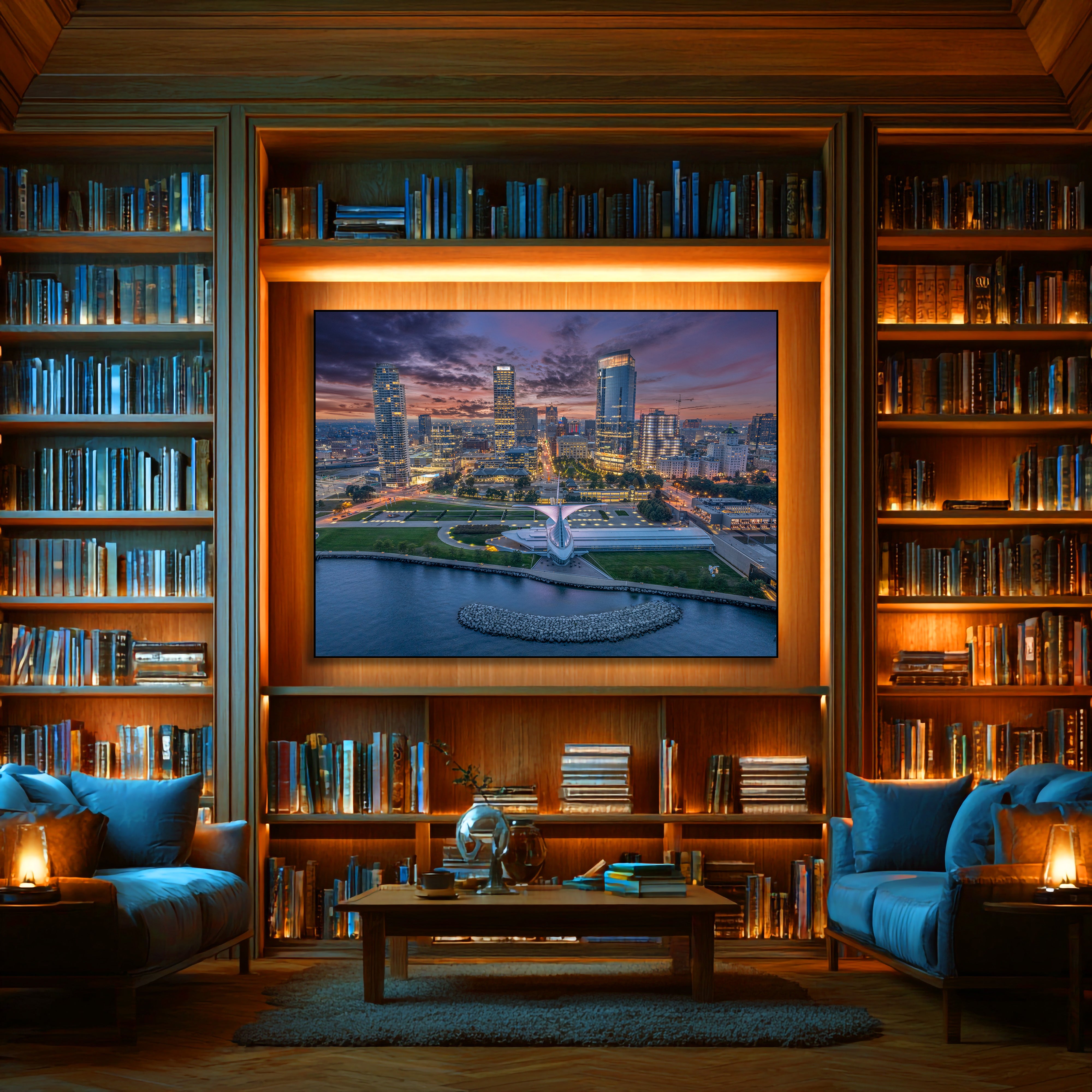 urban sunset canvas wall art
