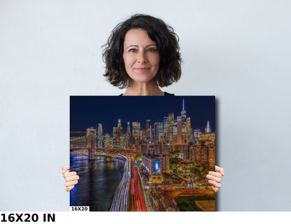 Brooklyn Bridge Light Trails